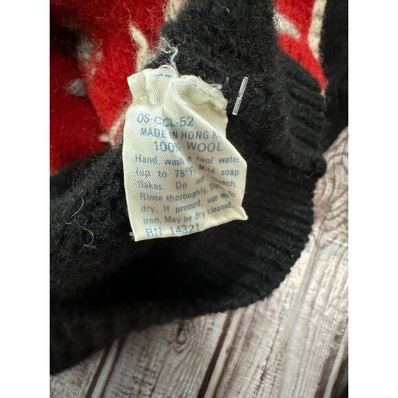 Pringle Of Scotland shetland 100% Wool geometric desing Sweater Size L Vintage - Picture 3 of 5